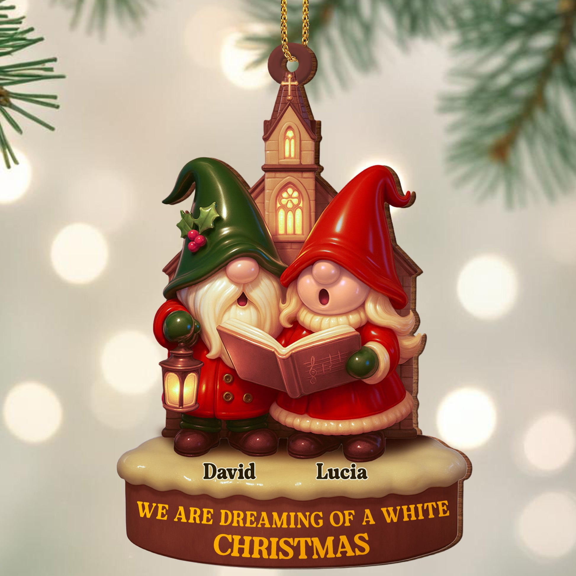 We Are Dreaming Of A White Christmas, Gnomes and Holly Berries