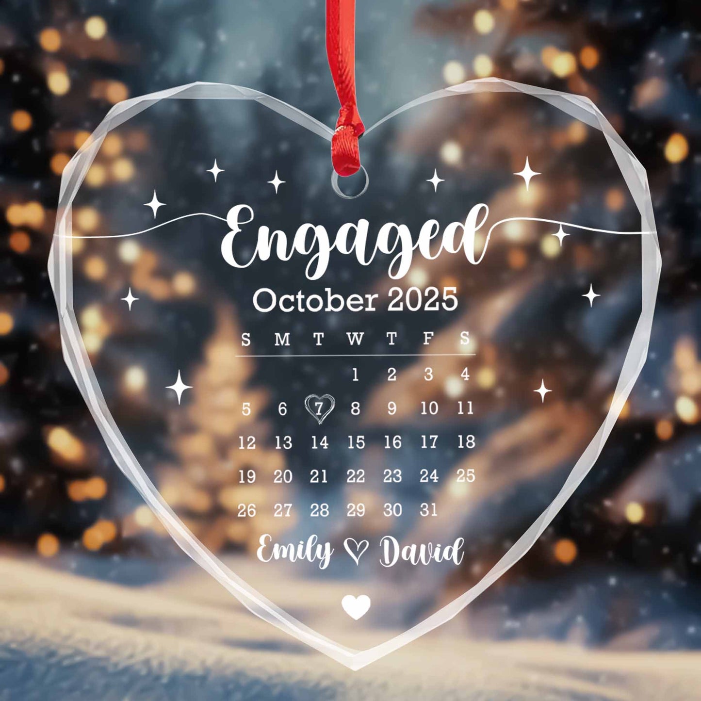 Engaged October, Calendar Heart Design
