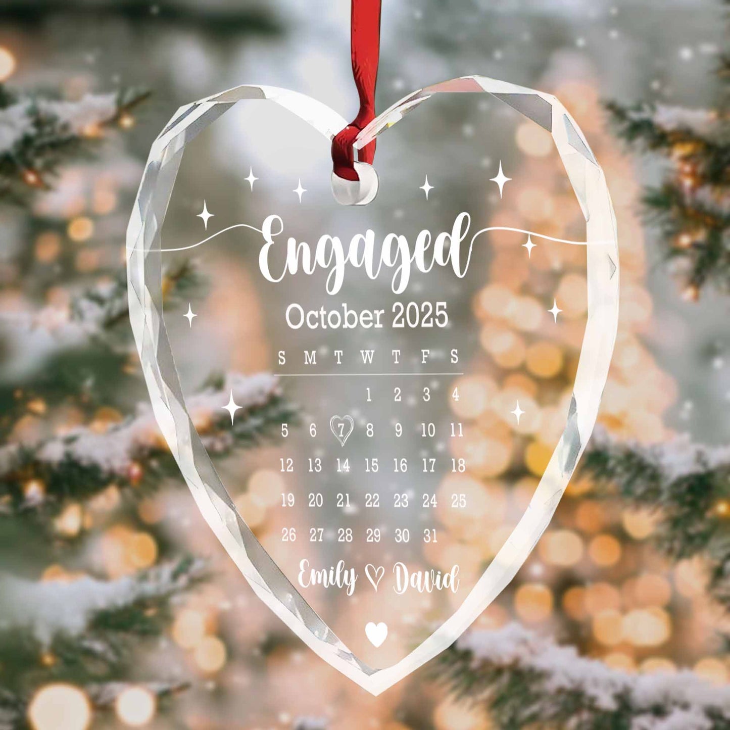 Engaged October, Calendar Heart Design