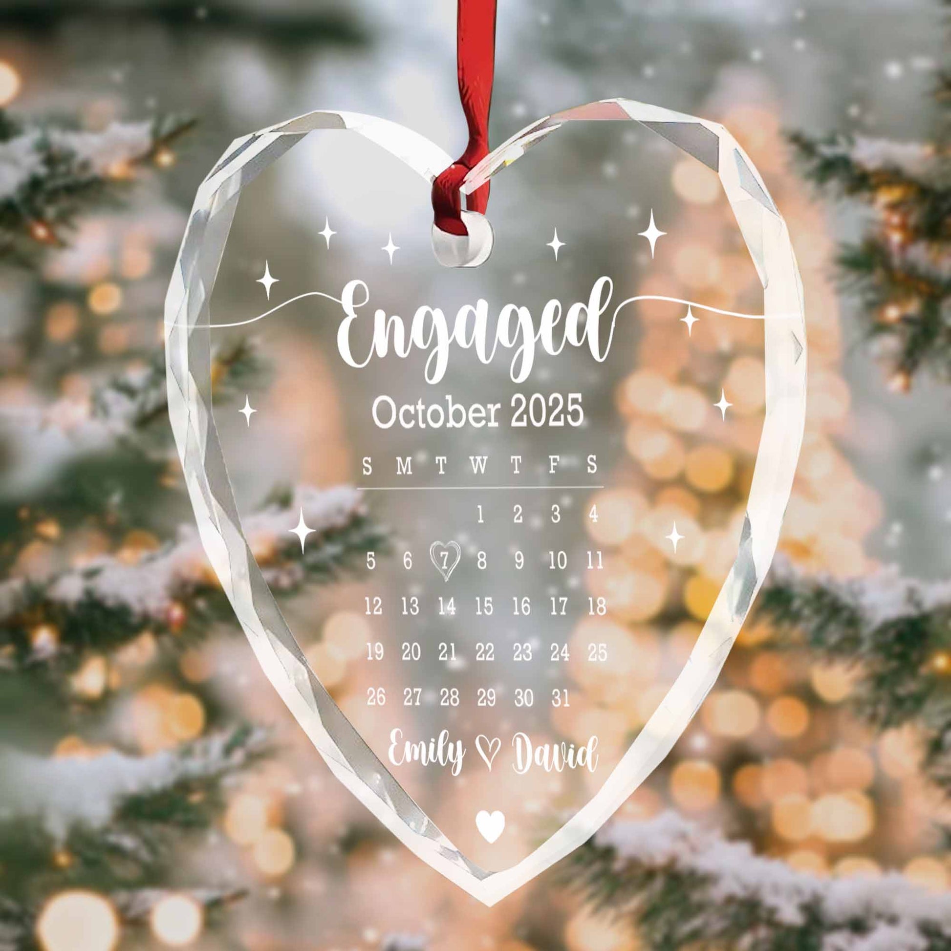 Engaged October, Calendar Heart Design