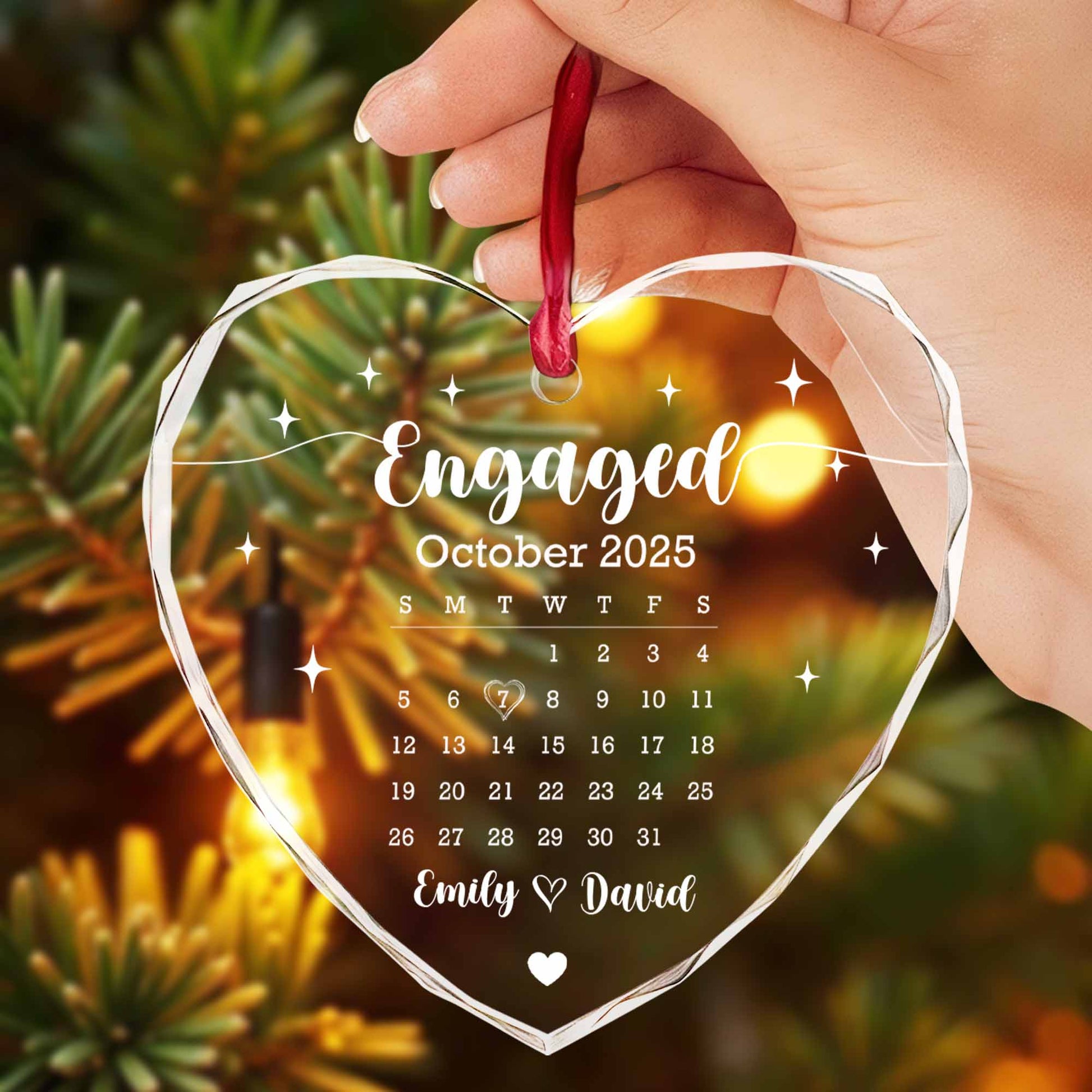 Engaged October, Calendar Heart Design