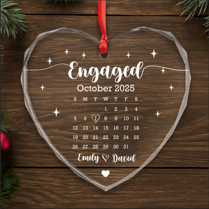 Engaged October, Calendar Heart Design