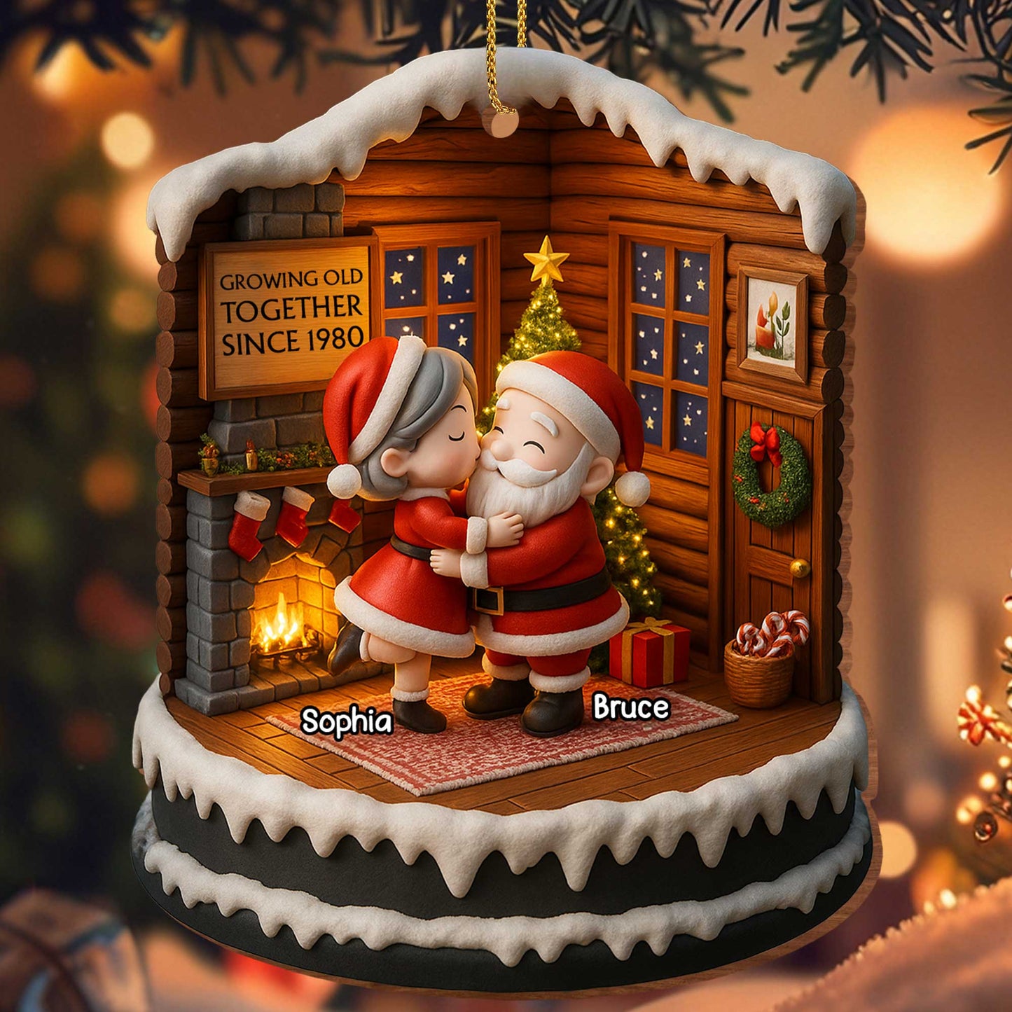 Growing Old Together Since, Santa Claus And Christmas Tree