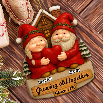 Growing Old Together With Santa Claus Figures