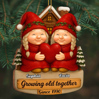 Growing Old Together With Santa Claus Figures