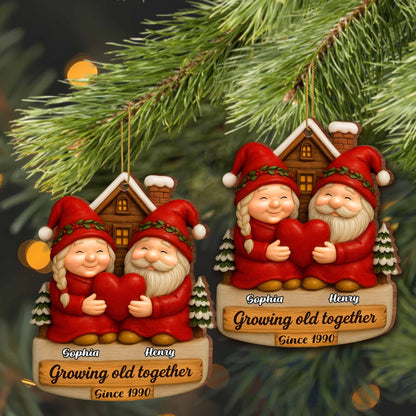 Growing Old Together With Santa Claus Figures