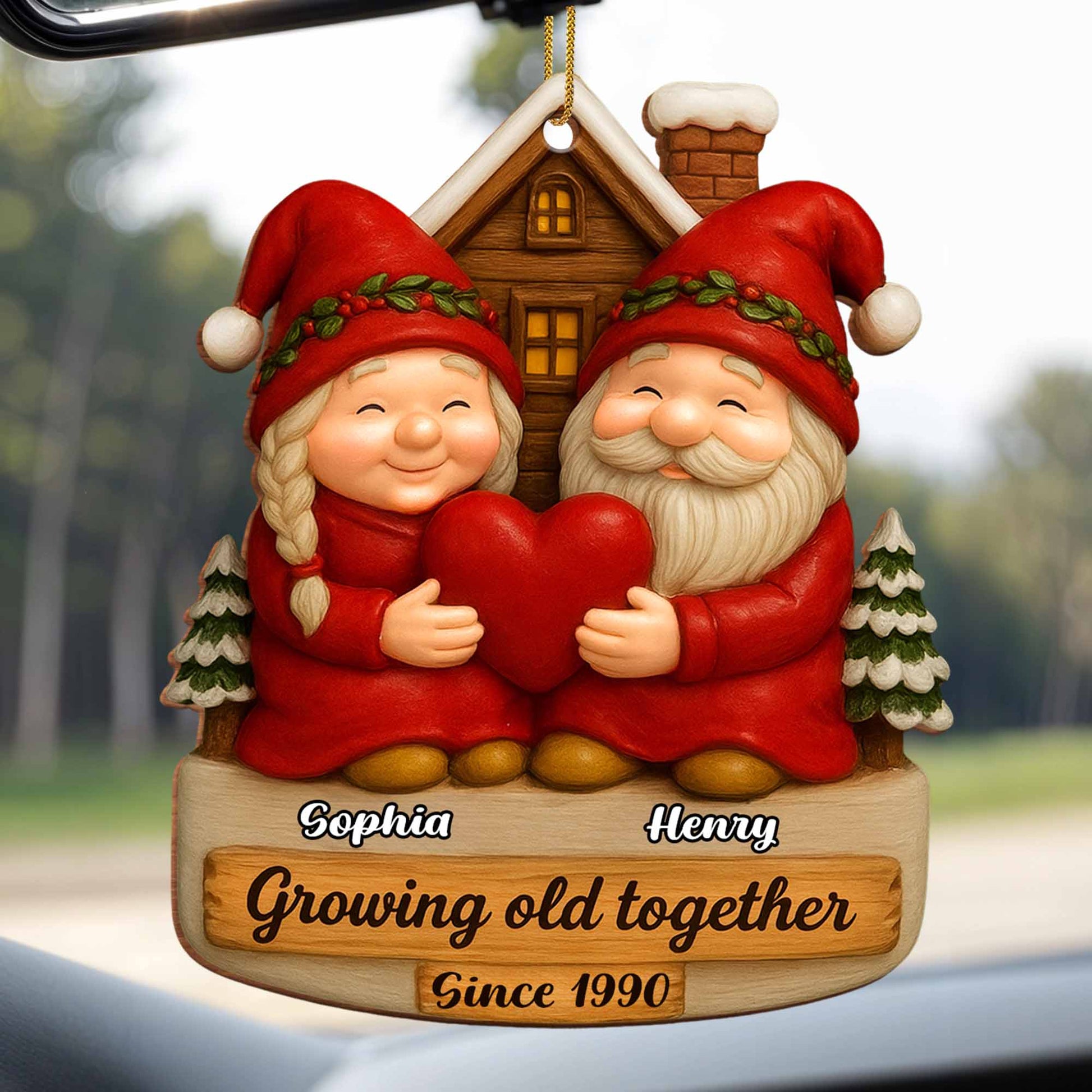Growing Old Together With Santa Claus Figures