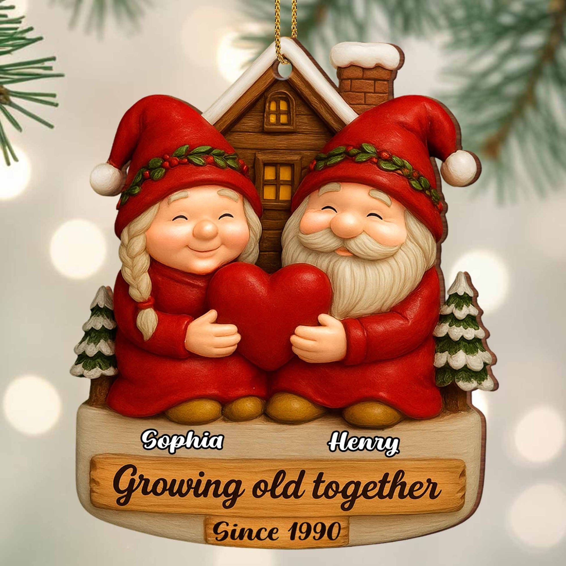 Growing Old Together With Santa Claus Figures