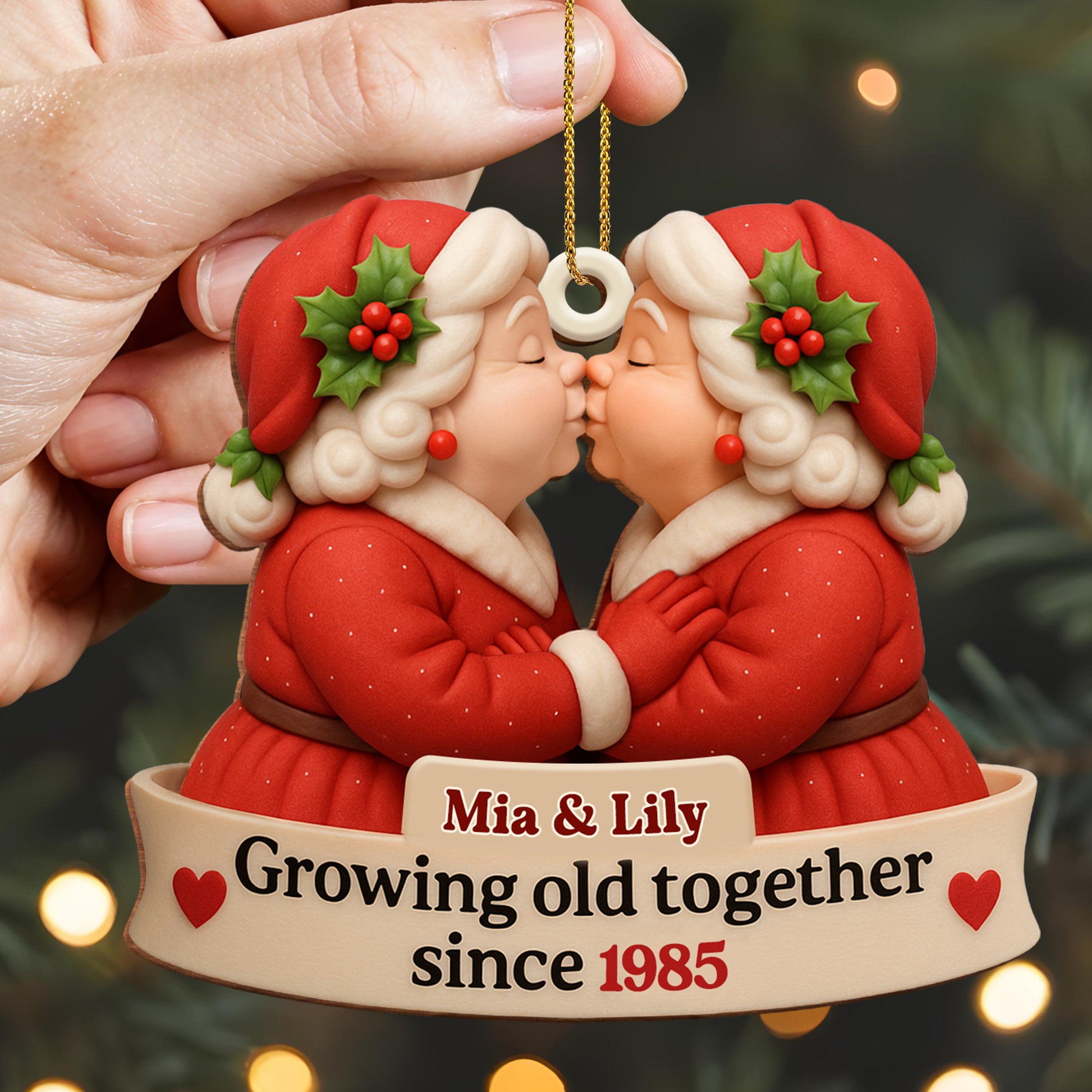 Growing Old Together, Santa Hats And Hearts