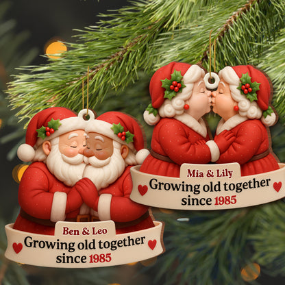 Growing Old Together, Santa Hats And Hearts