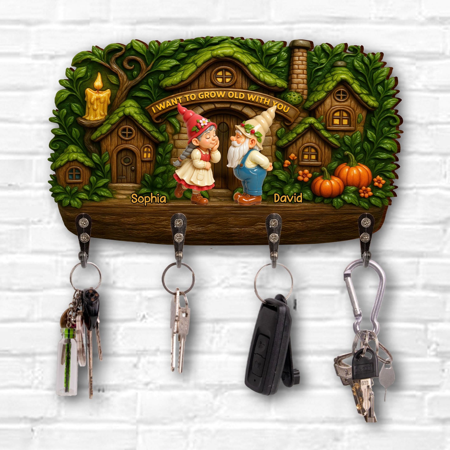 I Want To Grow Old With You, Gnomes, Pumpkins, And Trees