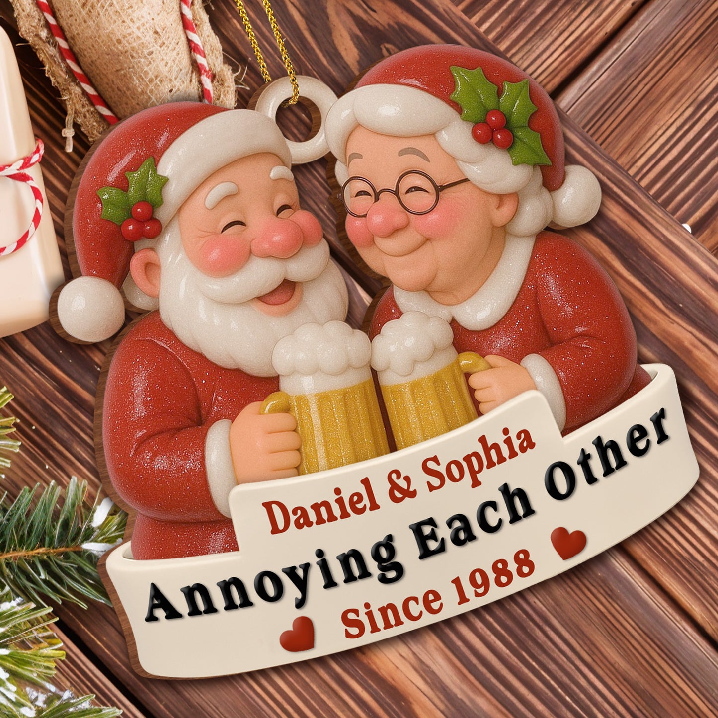 Annoying Each Other Since [Year], Santa Claus With Mugs