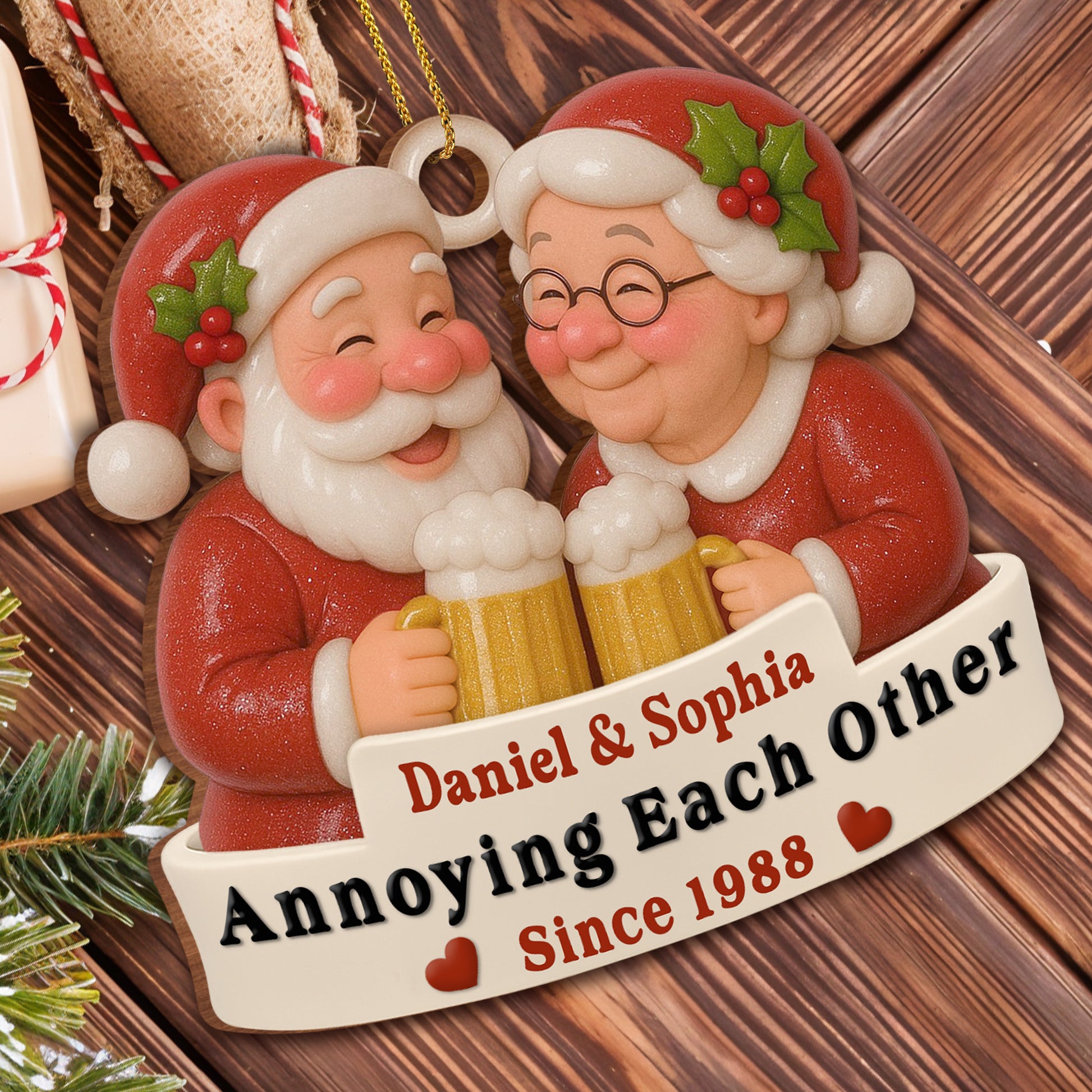 Annoying Each Other Since [Year], Santa Claus With Mugs