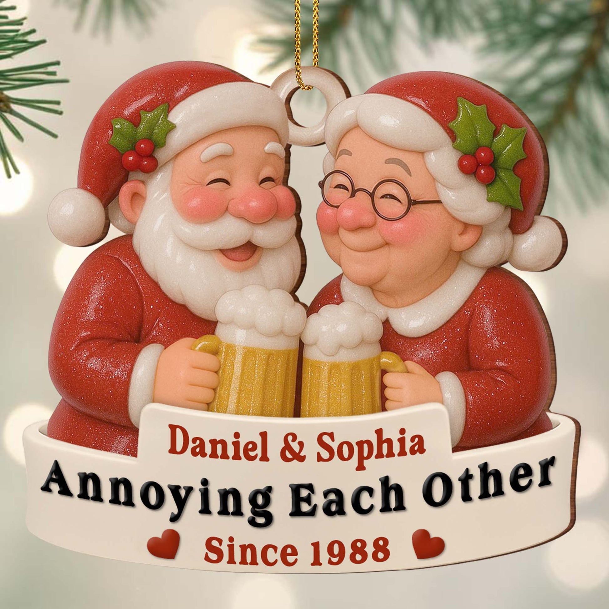 Annoying Each Other Since [Year], Santa Claus With Mugs
