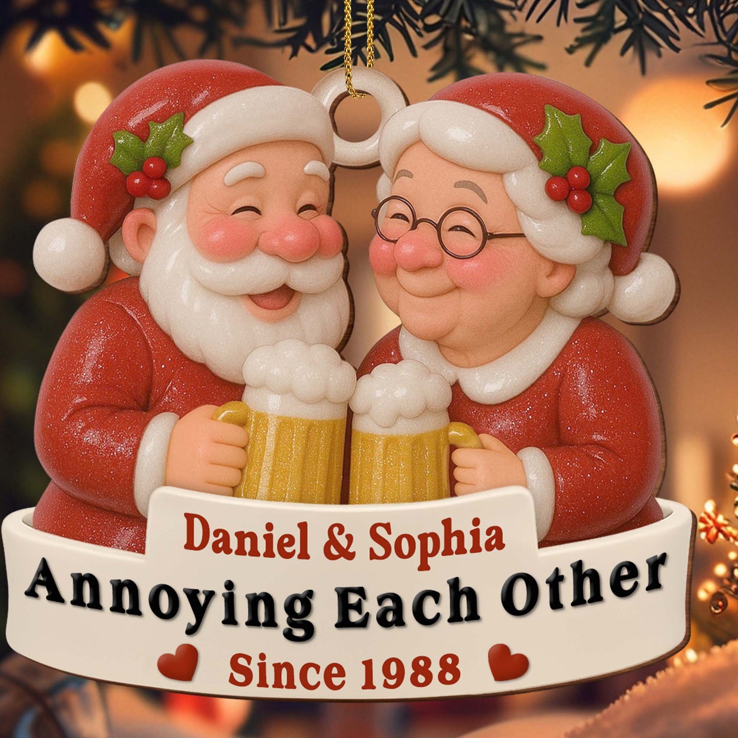 Annoying Each Other Since [Year], Santa Claus With Mugs