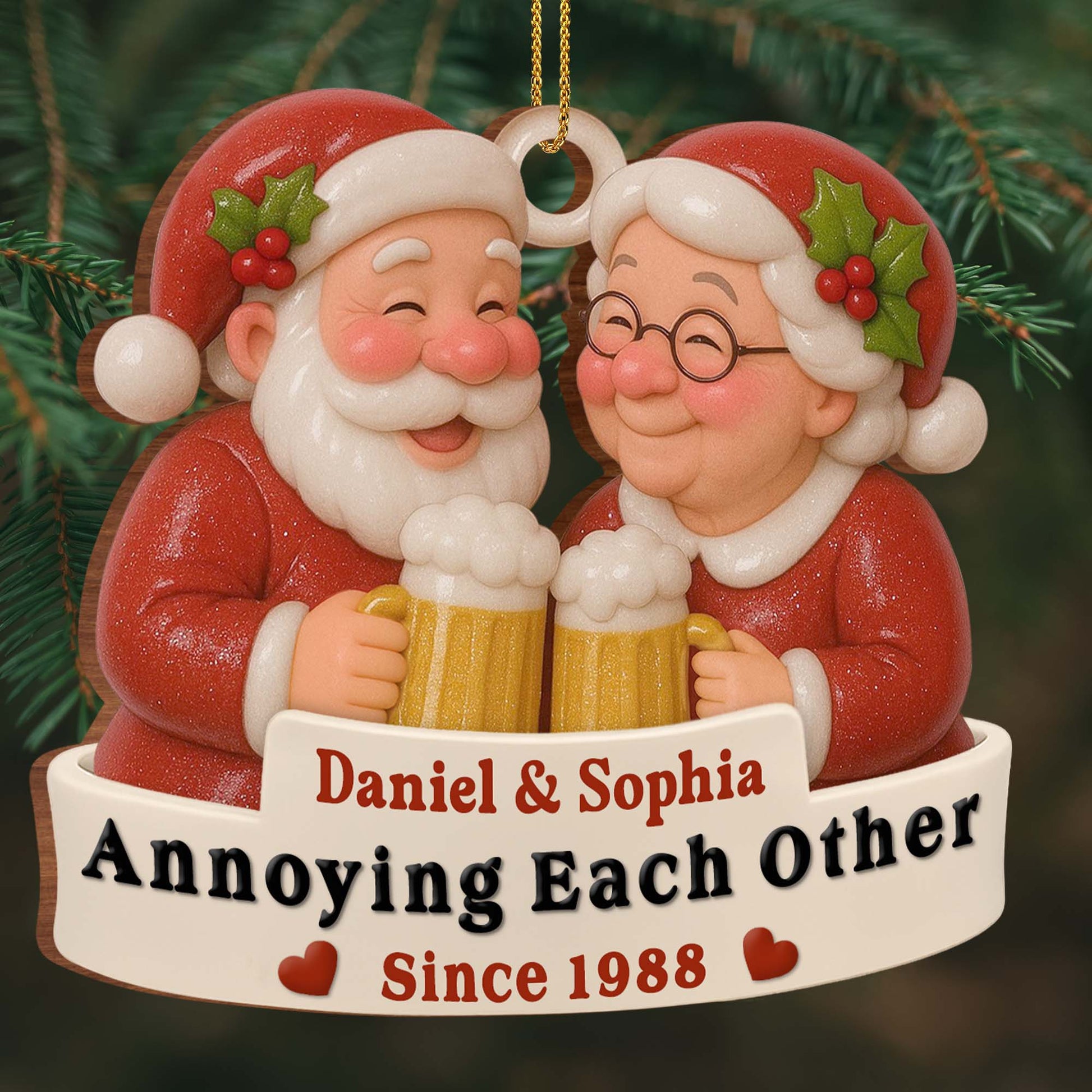 Annoying Each Other Since [Year], Santa Claus With Mugs