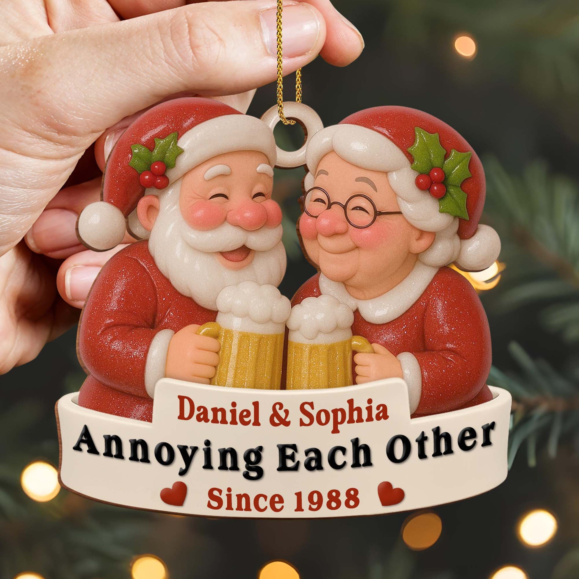 Annoying Each Other Since [Year], Santa Claus With Mugs