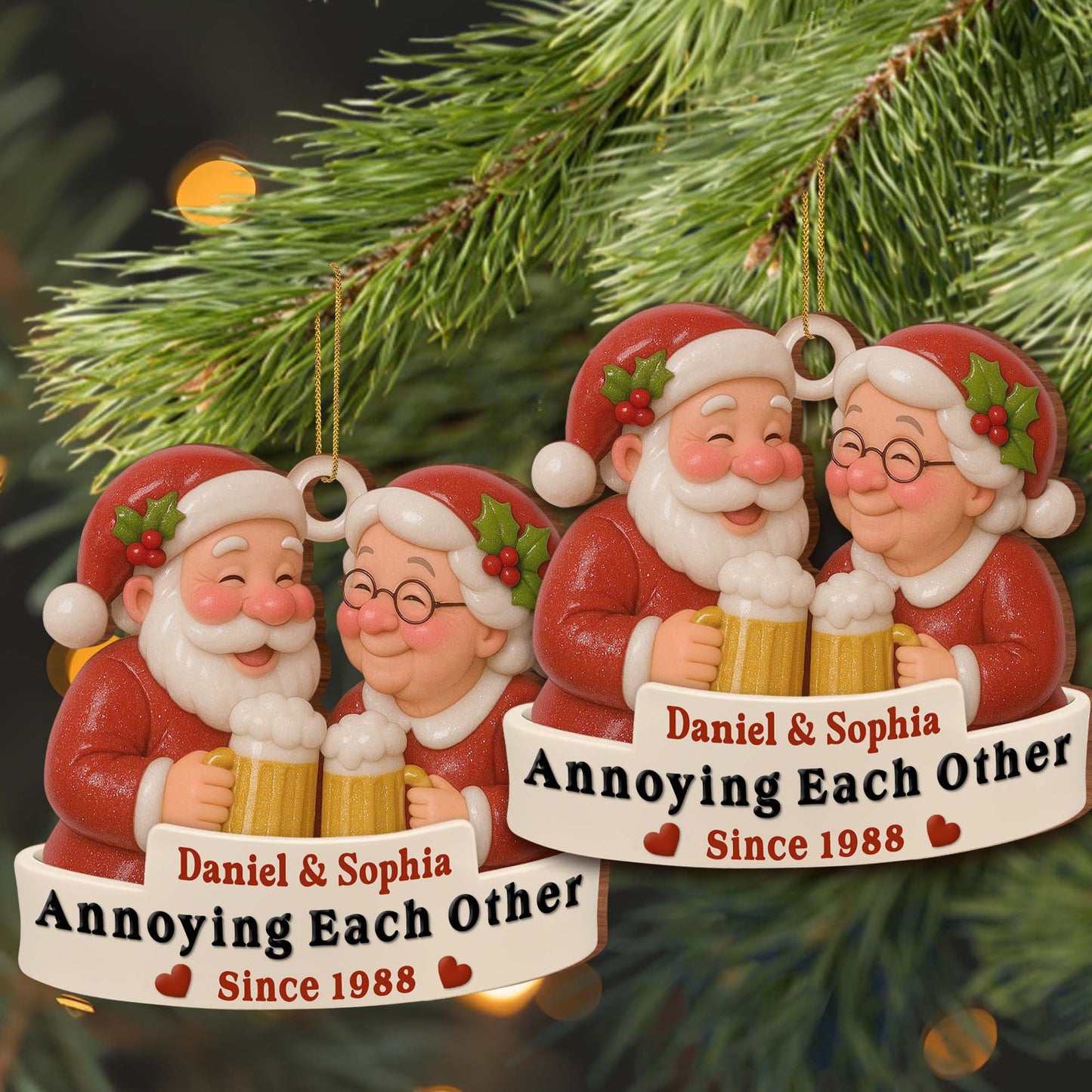 Annoying Each Other Since [Year], Santa Claus With Mugs