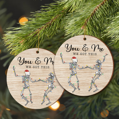You & Me We Got This, Skeletons Holding Christmas Lights