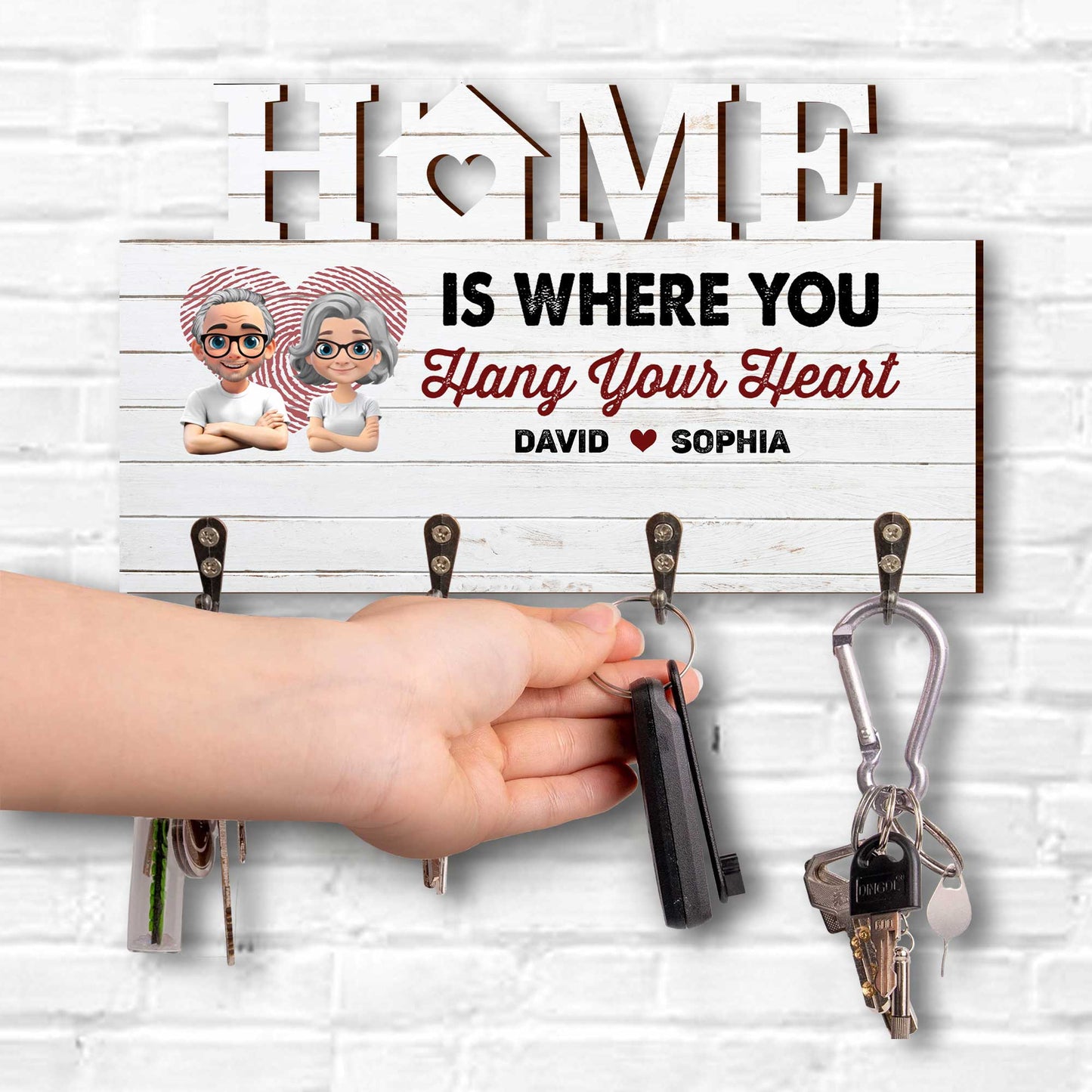 Home Is Where You Hang Your Heart, Heart And Couple Design