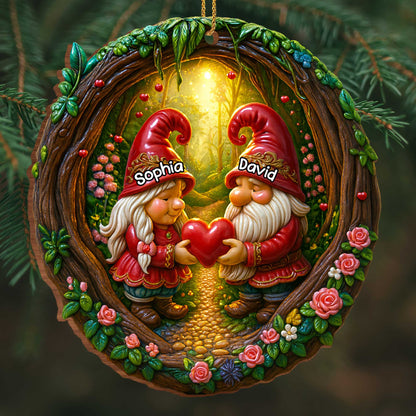 Capture The Magic Of Love Gnome Heart Ornament