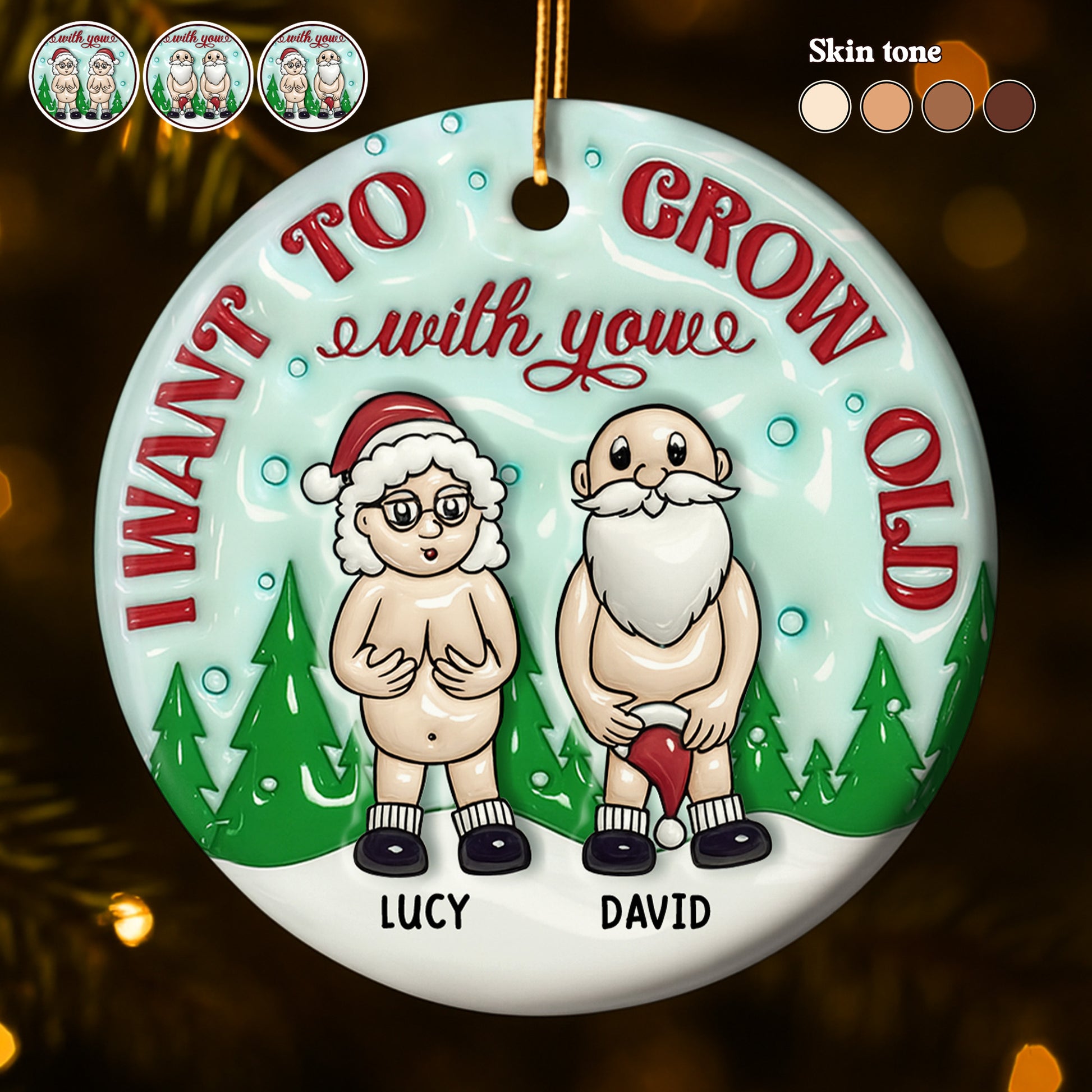 I Want To Grow Old With You, Santa Hats And Christmas Trees