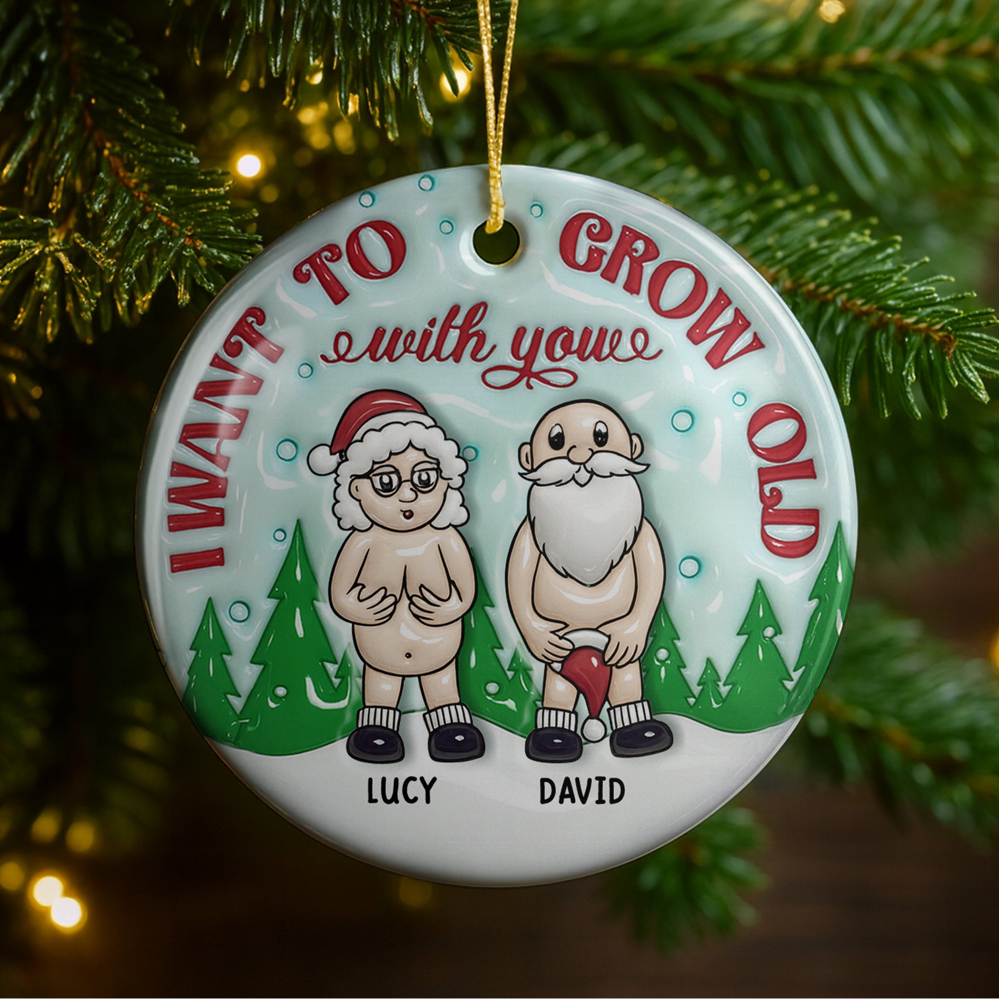I Want To Grow Old With You, Santa Hats And Christmas Trees