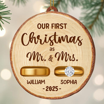 Our First Christmas As Mr And Mrs With Wedding Rings