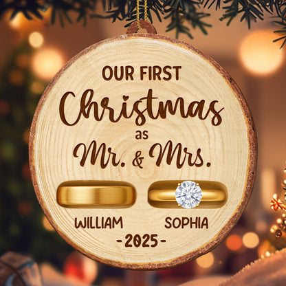 Our First Christmas As Mr And Mrs With Wedding Rings