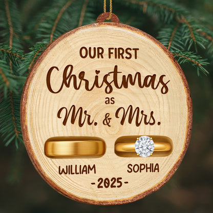 Our First Christmas As Mr And Mrs With Wedding Rings