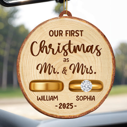 Our First Christmas As Mr And Mrs With Wedding Rings