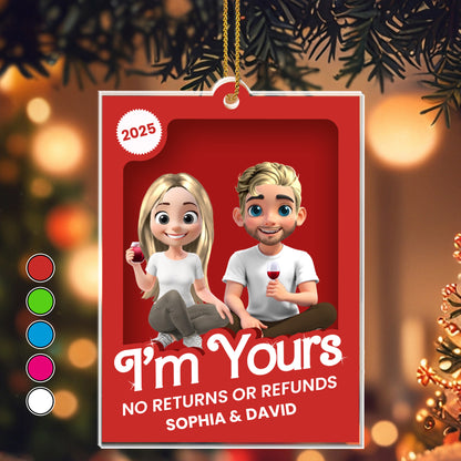 I'm Yours No Returns Or Refunds, Couple With Wine Glasses