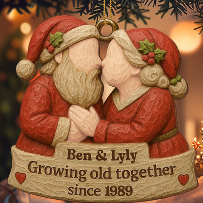 Growing Old Together, Santa Hats And Christmas Outfit
