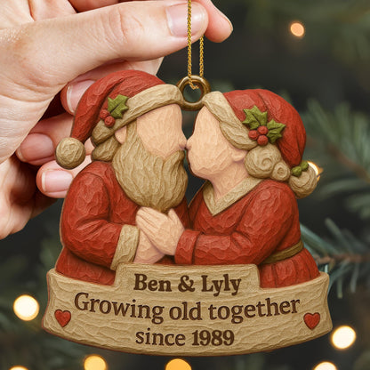 Growing Old Together, Santa Hats And Christmas Outfit