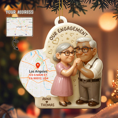 Our Engagement Couple Ornament