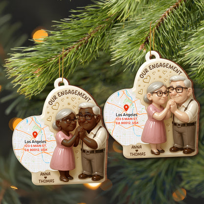 Our Engagement Couple Ornament