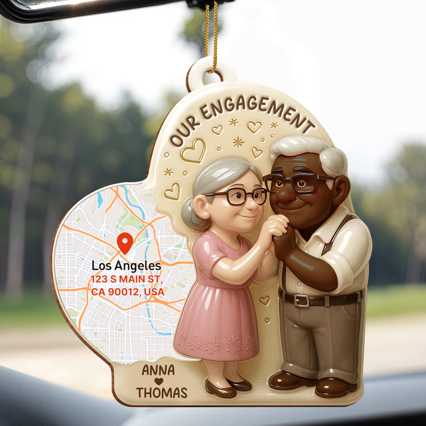 Our Engagement Couple Ornament