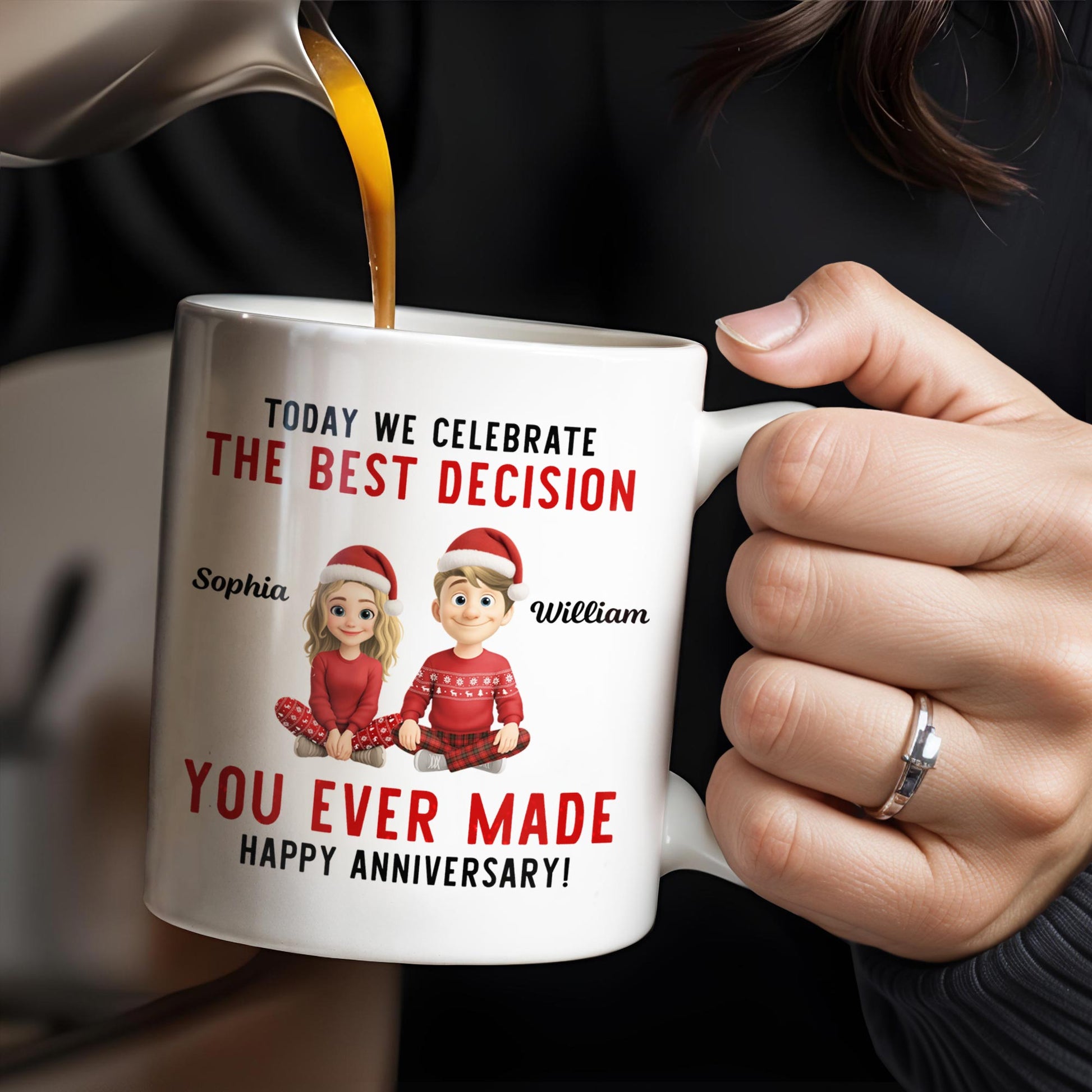 Celebrate The Best Decision, Happy Anniversary With Santa Hats