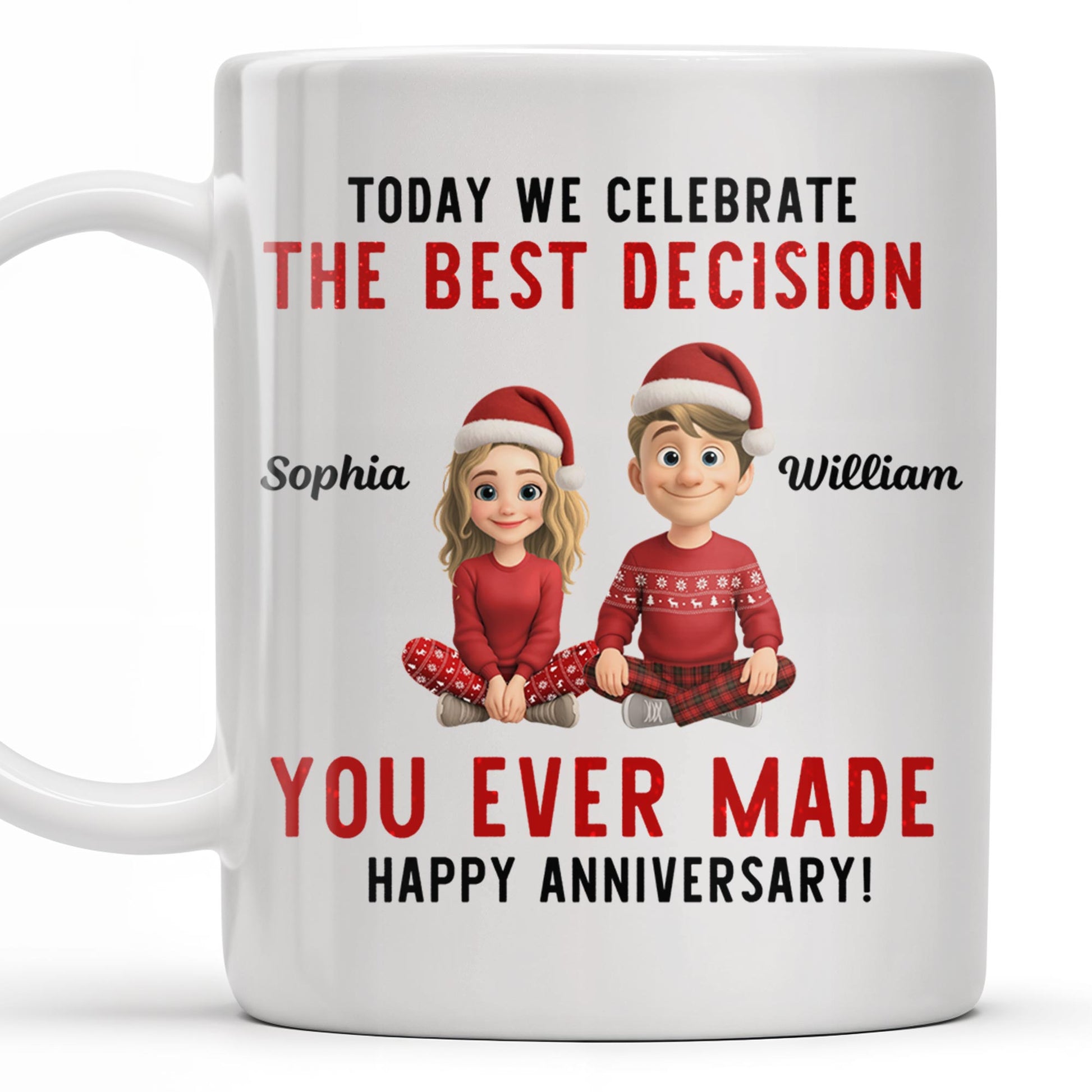 Celebrate The Best Decision, Happy Anniversary With Santa Hats