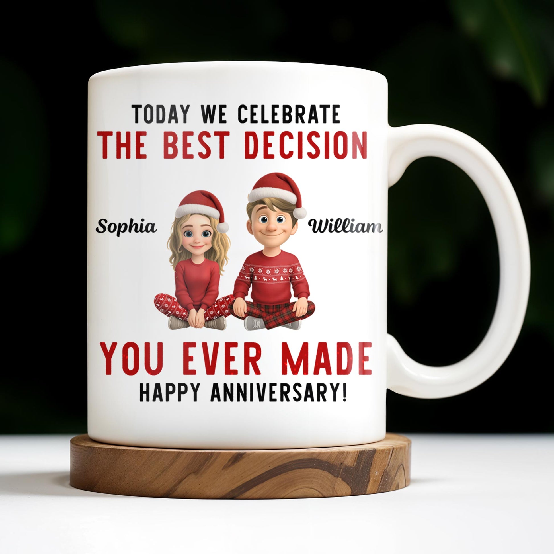 Celebrate The Best Decision, Happy Anniversary With Santa Hats