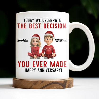 Celebrate The Best Decision, Happy Anniversary With Santa Hats