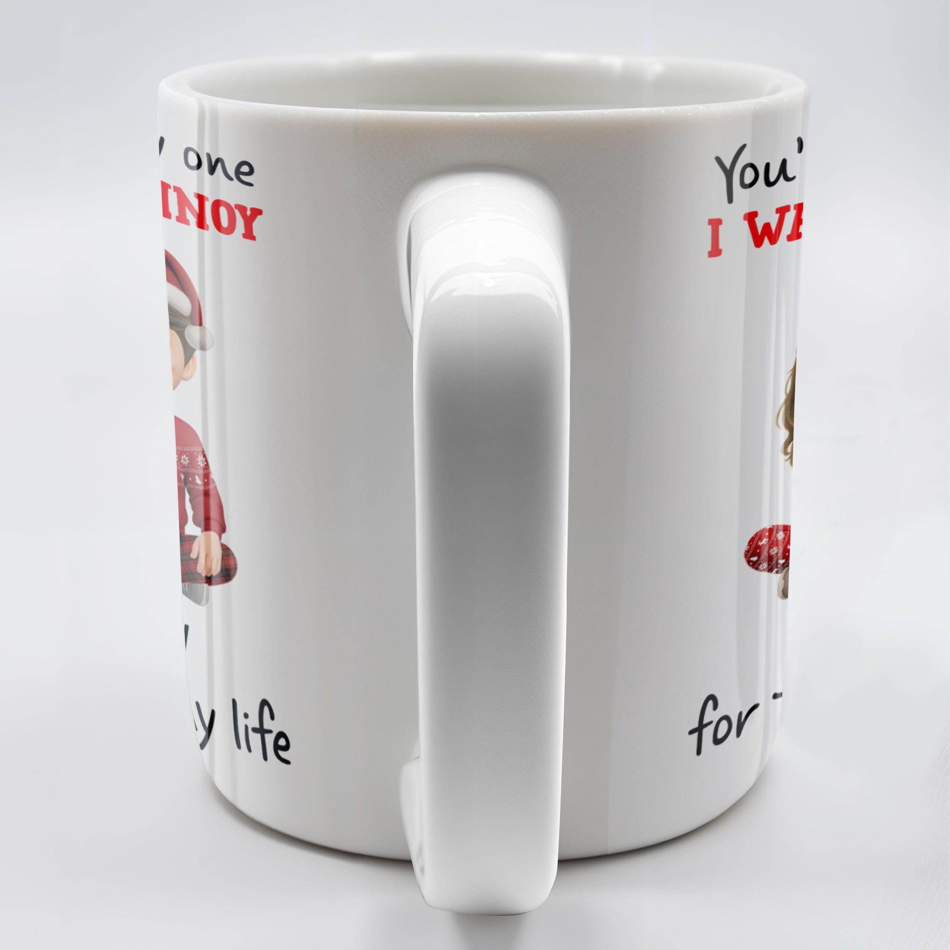 You're The Only One I Want To Annoy, Cartoon Couple With Santa Hats