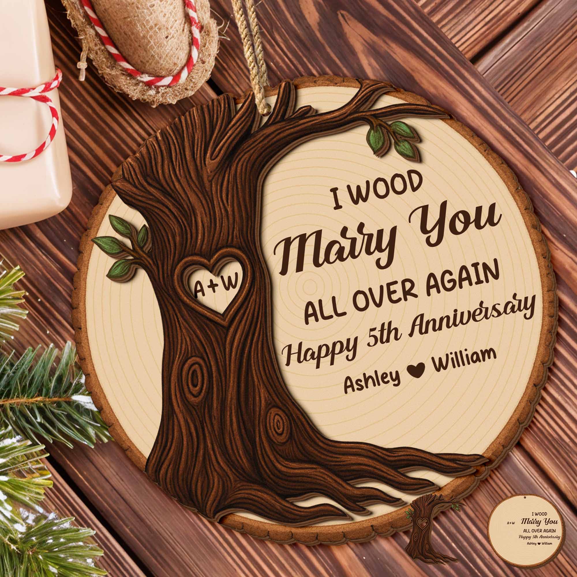 I Wood Marry You All Over Again, Tree Design, Personalized Wood ...
