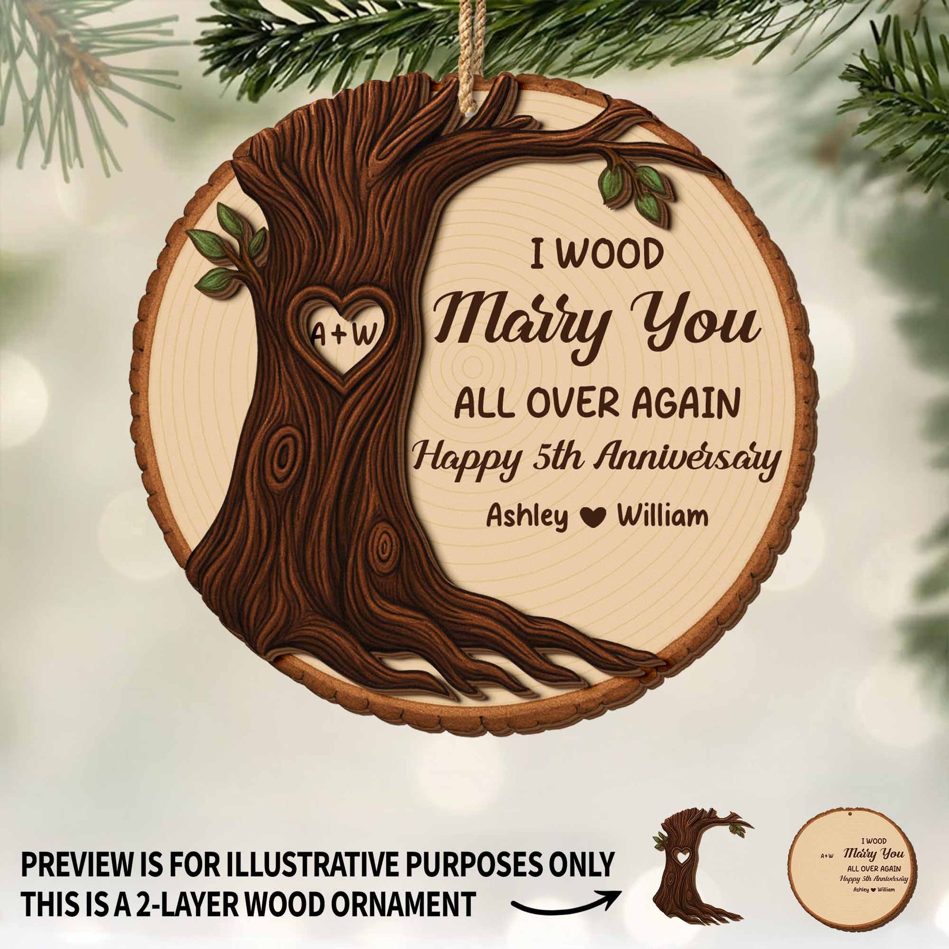 I Wood Marry You All Over Again, Tree Design