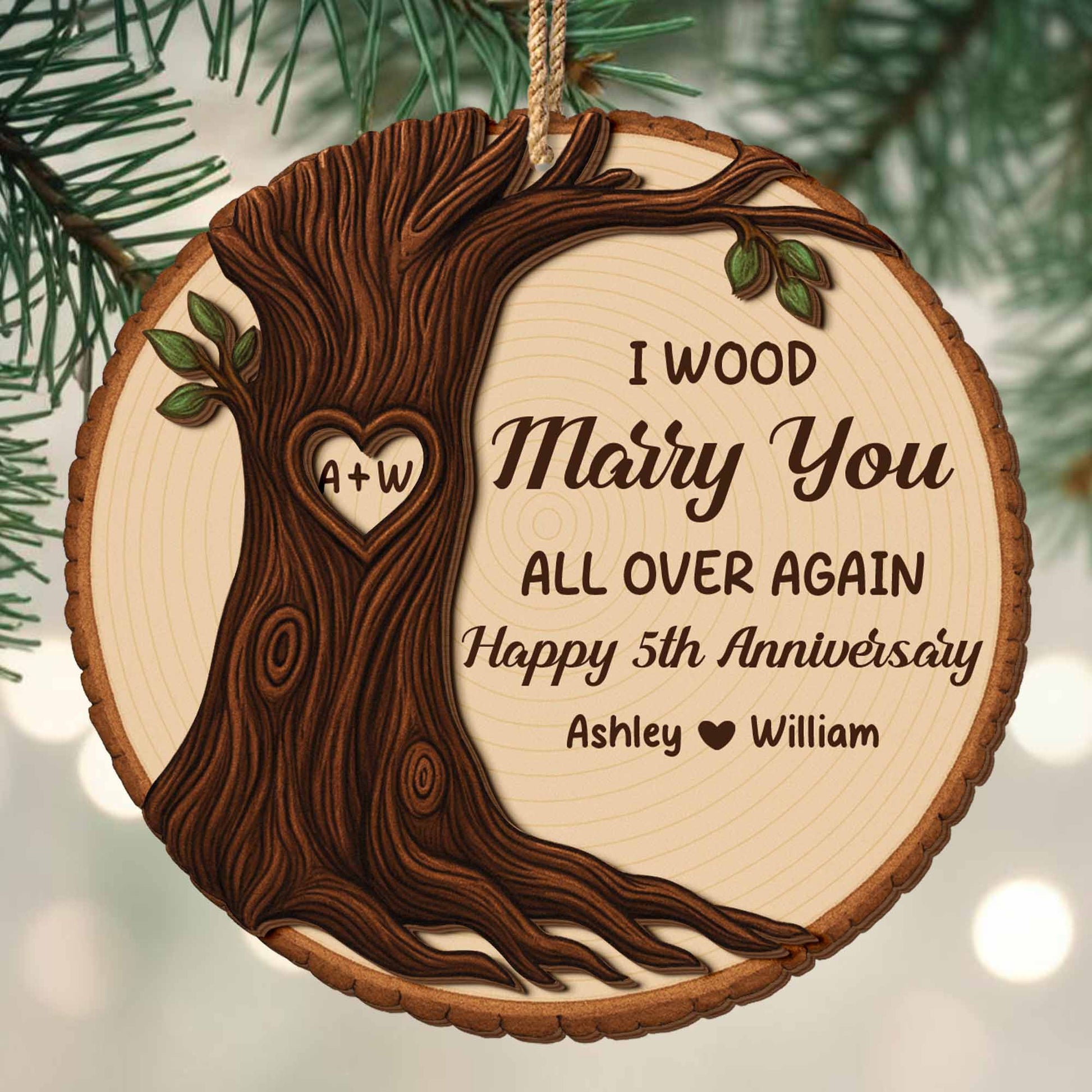 I Wood Marry You All Over Again, Tree Design