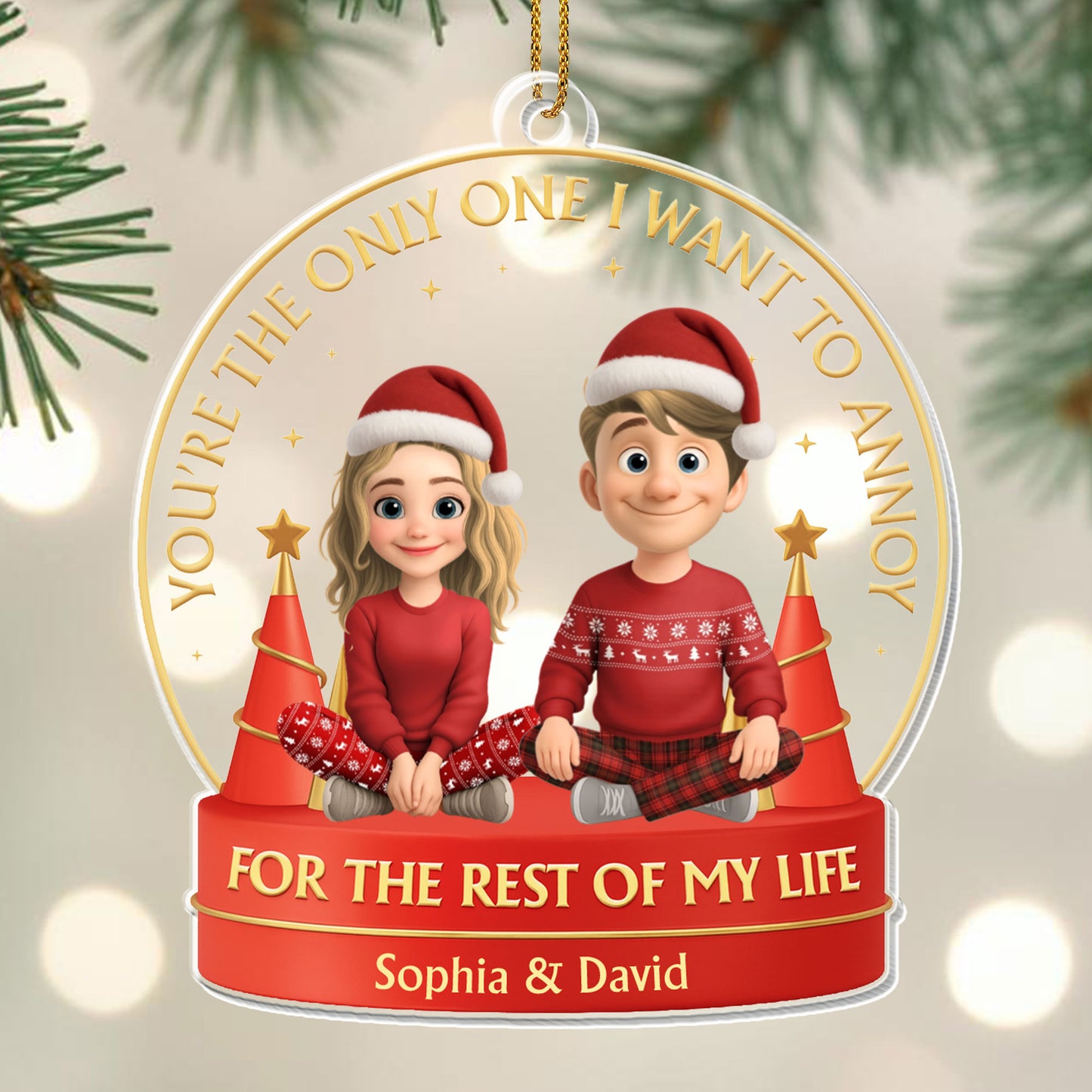 You're The Only One I Want To Annoy, Couple With Christmas Hats