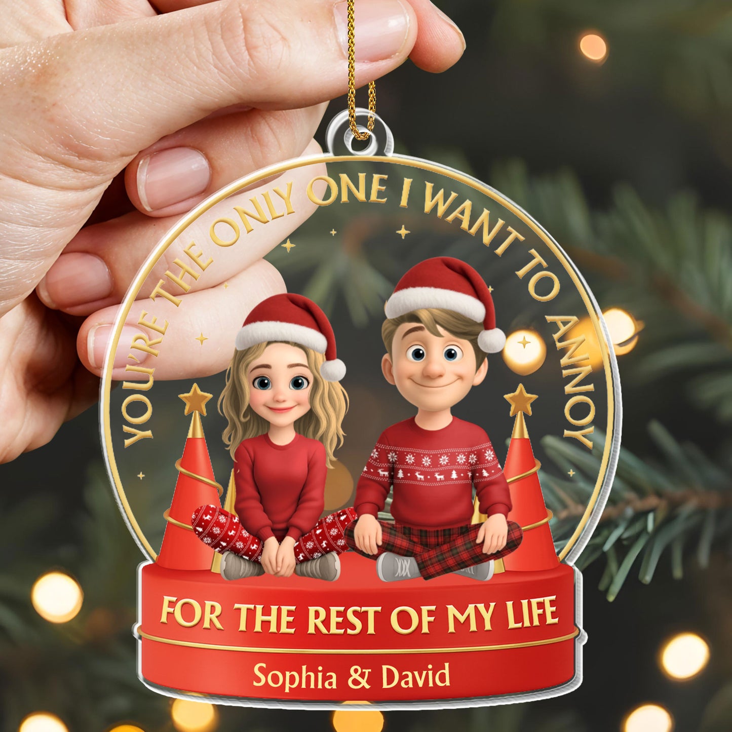 You're The Only One I Want To Annoy, Couple With Christmas Hats