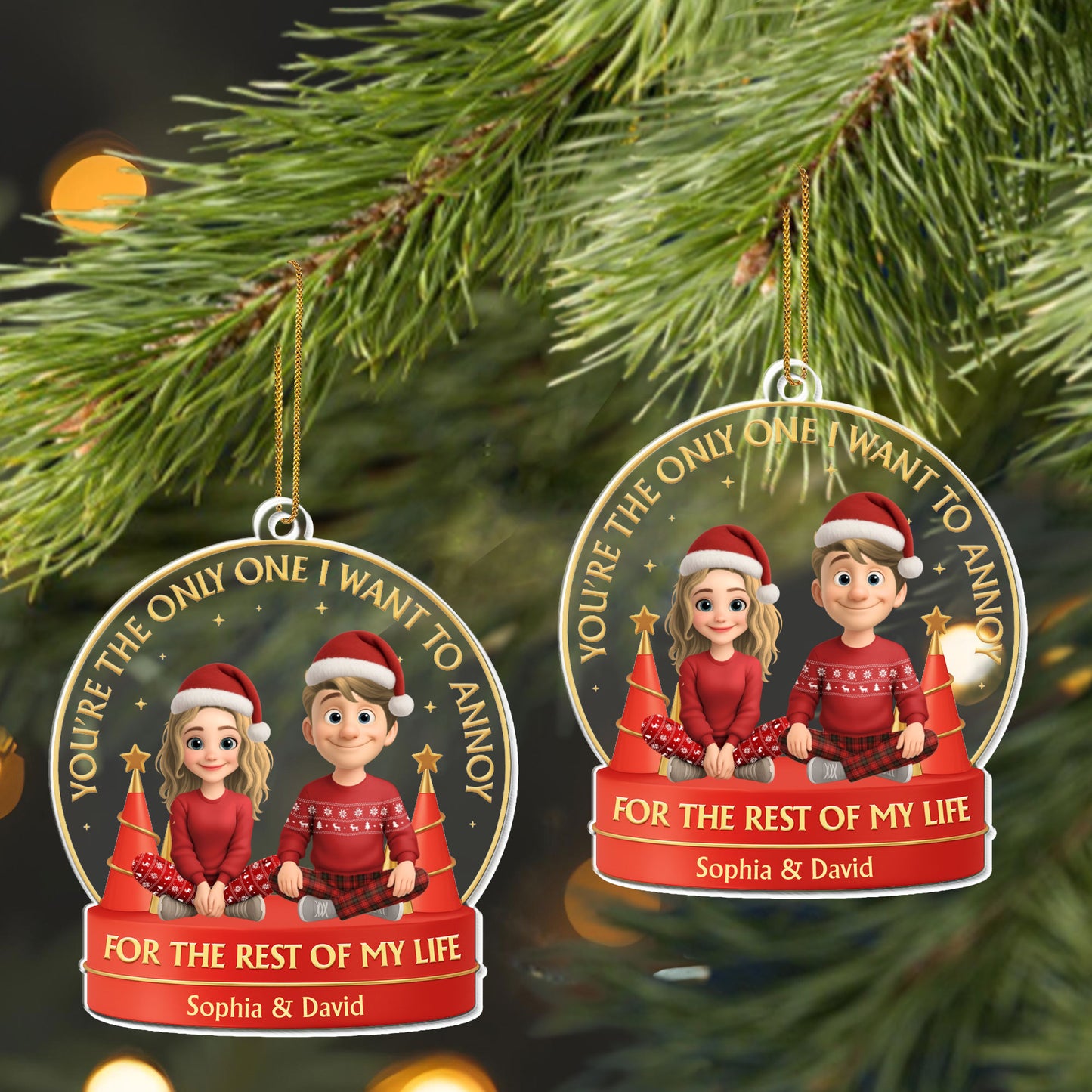 You're The Only One I Want To Annoy, Couple With Christmas Hats