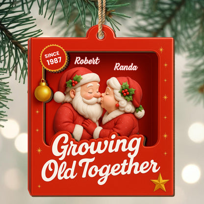 Growing Old Together Santa Claus Christmas Decoration
