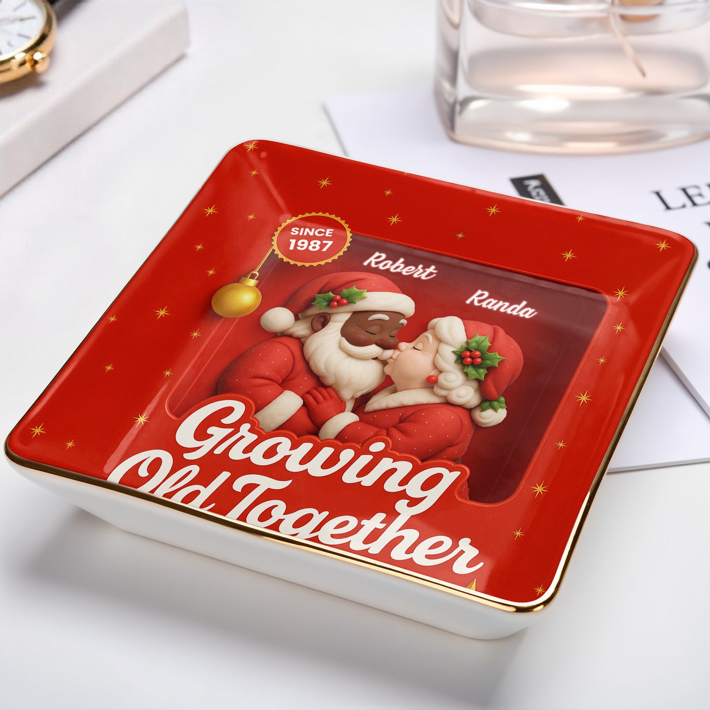 Growing Old Together, Santa Claus And Holly Berries